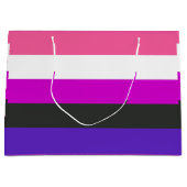 Grand Sac Cadeau Drapeau de fierté genderfluid (Devant)