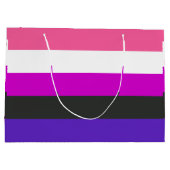 Grand Sac Cadeau Drapeau de fierté genderfluid (Dos)