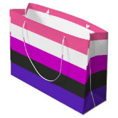 Grand Sac Cadeau Drapeau de fierté genderfluid (Dos Angle)