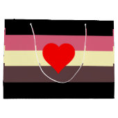 Grand Sac Cadeau Drapeau de fierté grasse (Dos)