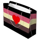 Grand Sac Cadeau Drapeau de fierté grasse (Dos Angle)