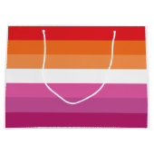 Grand Sac Cadeau Drapeau de fierté lesbienne (Devant)