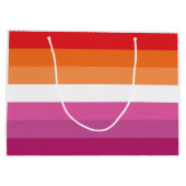 Grand Sac Cadeau Drapeau de fierté lesbienne (Dos)