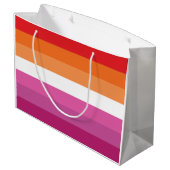 Grand Sac Cadeau Drapeau de fierté lesbienne (Dos Angle)
