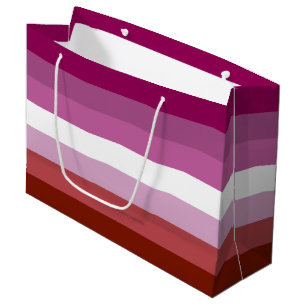 Grand Sac Cadeau Drapeau de fierté lesbienne de SlipperyJoe's fémin