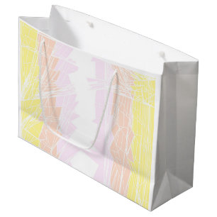 Grand Sac Cadeau Drapeau de fierté pangender abstrait géométrique G