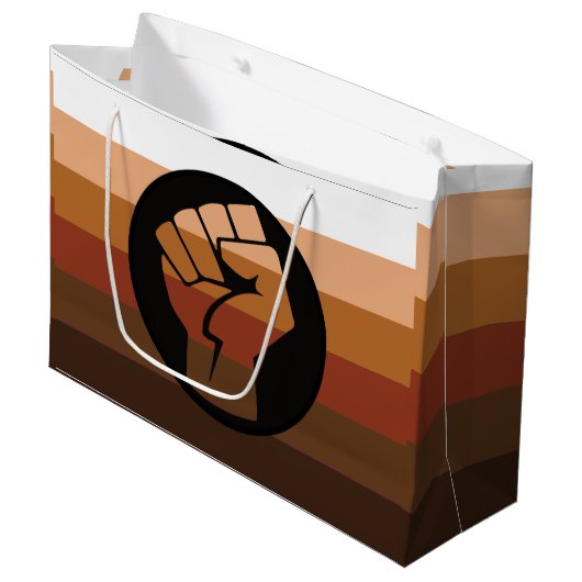 Grand Sac Cadeau Drapeau de fierté POC (Devant Angle)