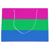 Grand Sac Cadeau Drapeau de fierté polysexuelle (Devant)