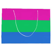 Grand Sac Cadeau Drapeau de fierté polysexuelle (Dos)