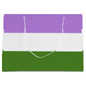 Grand Sac Cadeau Drapeau de fierté queer (Devant)