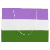 Grand Sac Cadeau Drapeau de fierté queer (Dos)