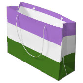 Grand Sac Cadeau Drapeau de fierté queer (Dos Angle)