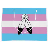 Grand Sac Cadeau Drapeau de fierté trans bispirituel (Devant)