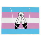 Grand Sac Cadeau Drapeau de fierté trans bispirituel (Dos)