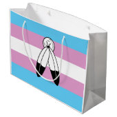 Grand Sac Cadeau Drapeau de fierté trans bispirituel (Dos Angle)