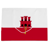 Grand Sac Cadeau Drapeau de Gibraltar (Devant)