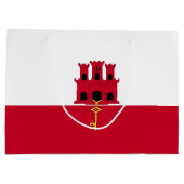 Grand Sac Cadeau Drapeau de Gibraltar (Dos)