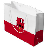 Grand Sac Cadeau Drapeau de Gibraltar (Dos Angle)