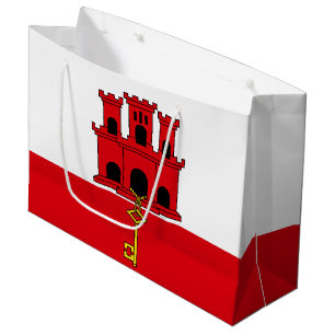 Grand Sac Cadeau Drapeau de Gibraltar
