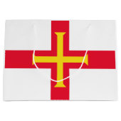 Grand Sac Cadeau Drapeau de Guernesey (Devant)