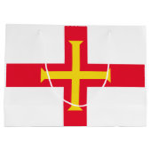 Grand Sac Cadeau Drapeau de Guernesey (Dos)