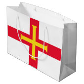 Grand Sac Cadeau Drapeau de Guernesey (Dos Angle)