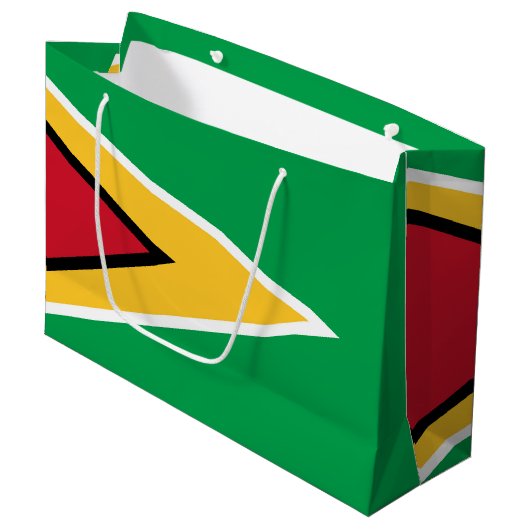 Grand Sac Cadeau Drapeau de Guyana (Devant Angle)