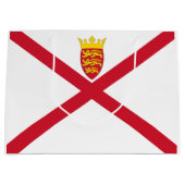 Grand Sac Cadeau Drapeau de Jersey (Devant)