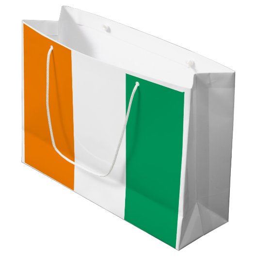 Grand Sac Cadeau Drapeau de la Côte d'Ivoire (Devant Angle)