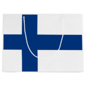 Grand Sac Cadeau Drapeau de la Croix Bleue de Finlande (Devant)