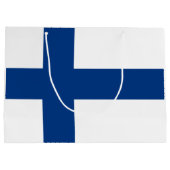 Grand Sac Cadeau Drapeau de la Croix Bleue de Finlande (Dos)
