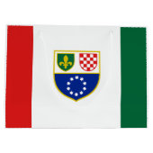 Grand Sac Cadeau Drapeau de la Fédération de Bosnie (Dos)