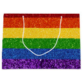 Grand Sac Cadeau Drapeau de la Fierté arc-en-ciel LGBT Parties scin (Devant)