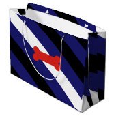 Grand Sac Cadeau Drapeau de la fierté de jeu de chiot (Dos Angle)