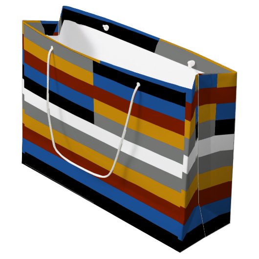 Grand Sac Cadeau Drapeau de la fierté des freaks (Devant Angle)