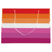 Grand Sac Cadeau Drapeau de la fierté lesbienne (Devant)