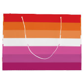Grand Sac Cadeau Drapeau de la fierté lesbienne (Dos)