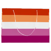 Grand Sac Cadeau Drapeau de la fierté lesbienne (5 bandes) (Dos)