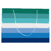 Grand Sac Cadeau Drapeau de la fierté masculine gay (Dos)