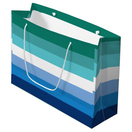 Grand Sac Cadeau Drapeau de la fierté masculine gay (Devant Angle)