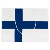 Grand Sac Cadeau Drapeau de la Finlande (Dos)