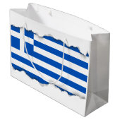 Grand Sac Cadeau Drapeau de la Grèce (Dos Angle)