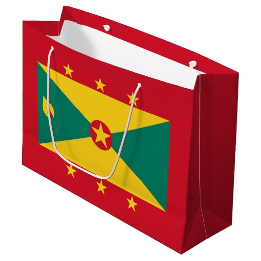 Grand Sac Cadeau Drapeau de la Grenade (Devant Angle)