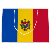 Grand Sac Cadeau Drapeau de la Moldavie (Devant)