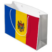 Grand Sac Cadeau Drapeau de la Moldavie (Dos Angle)