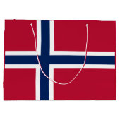 Grand Sac Cadeau Drapeau de la Norvège (Dos)