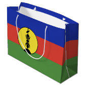 Grand Sac Cadeau Drapeau de la Nouvelle-Calédonie (Dos Angle)