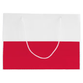 Grand Sac Cadeau Drapeau de la Pologne (Dos)