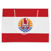 Grand Sac Cadeau Drapeau de la Polynésie française (Devant)