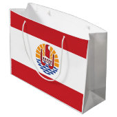 Grand Sac Cadeau Drapeau de la Polynésie française (Dos Angle)